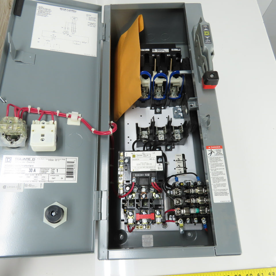 Square D 8538SBG13V81CFF4P51TX11 Size 0 Combination Motor Starter 30A Fusible