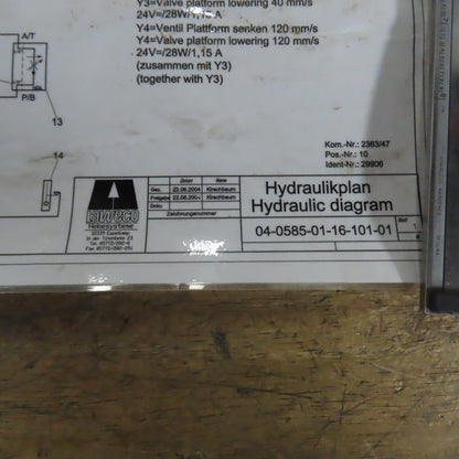 Laweco 04-0585-02-02 2.2kW 27 Liter Hydraulic Power Unit 400V 50HZ W/ OF000716