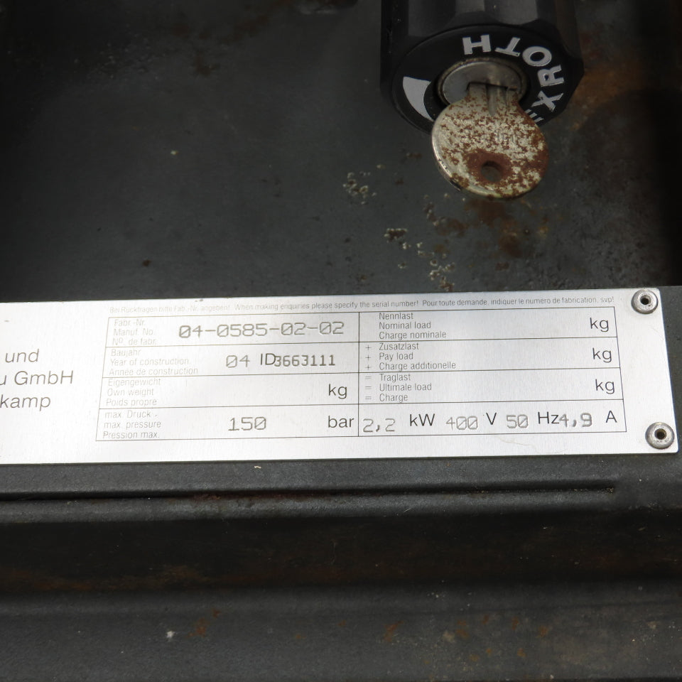 Laweco 04-0585-02-02 2.2kW 27 Liter Hydraulic Power Unit 400V 50HZ W/ OF000716