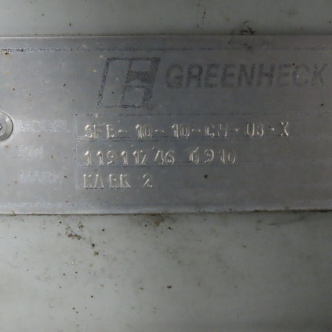 Greenheck SFB-10-10-CW-UB 3/4Hp 208-230/460V Backward Incline Centrifugal Blower