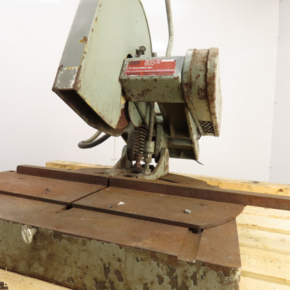 CTD M225 2HP 12" Manual Abrasive Miter Metal Saw 208-230/460V 3PH Tested 3900rpm