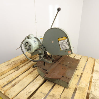 CTD M225 2HP 12" Manual Abrasive Miter Metal Saw 208-230/460V 3PH Tested 3900rpm