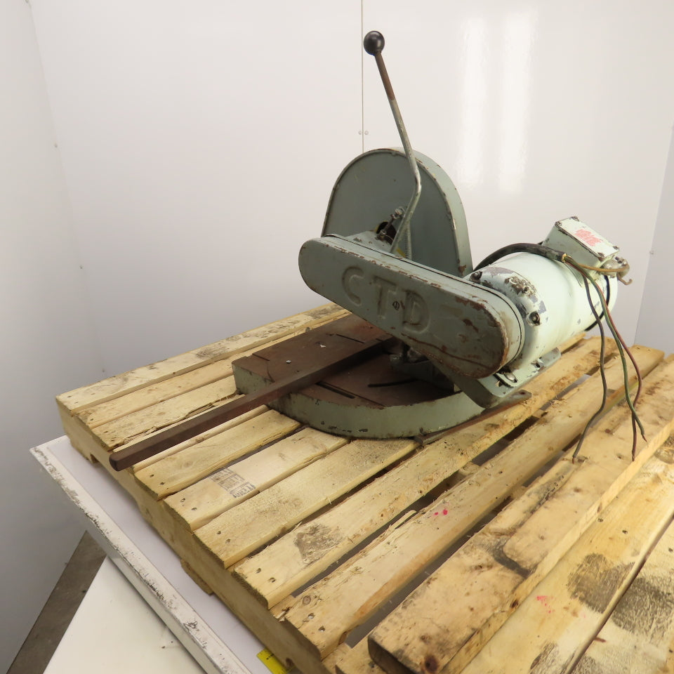 CTD M225 2HP 12" Manual Abrasive Miter Metal Saw 208-230/460V 3PH Tested 3900rpm