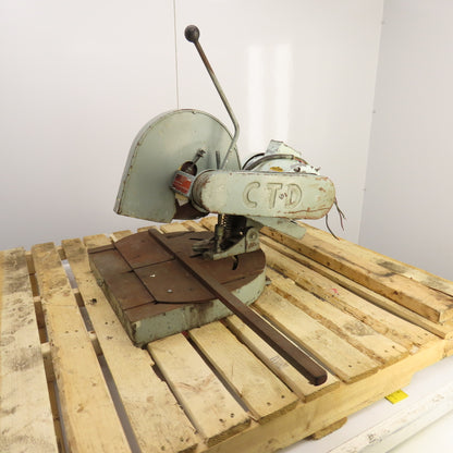 CTD M225 2HP 12" Manual Abrasive Miter Metal Saw 208-230/460V 3PH Tested 3900rpm