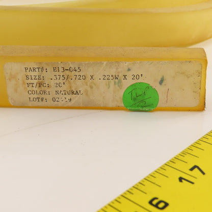 Exotic E13-045 Urethane RECT Feeder Tube 0.375" x 0.720" ID x 20' Long .225 Wall
