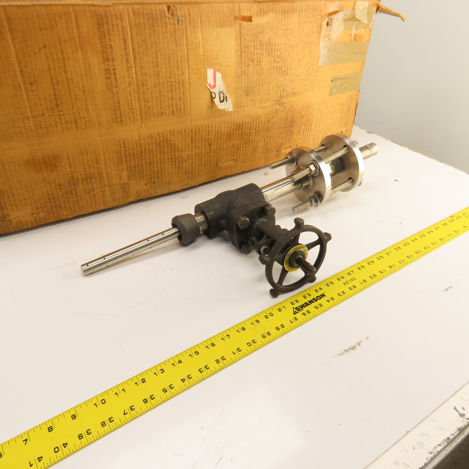R-P & C F056 1" Forged Steel Gate Valve W/ 316SS-L Fittings