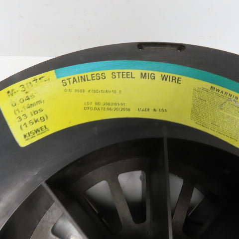 KISWEL M-3078 045 x 28bs Stainless Steel Mig Welding Wire Spool