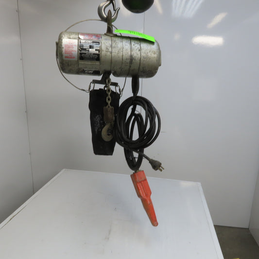CM Lodestar Model B 1/4Ton Electric Chain Hoist 10' Lift 16FPM 115V Single Phase 1Ph