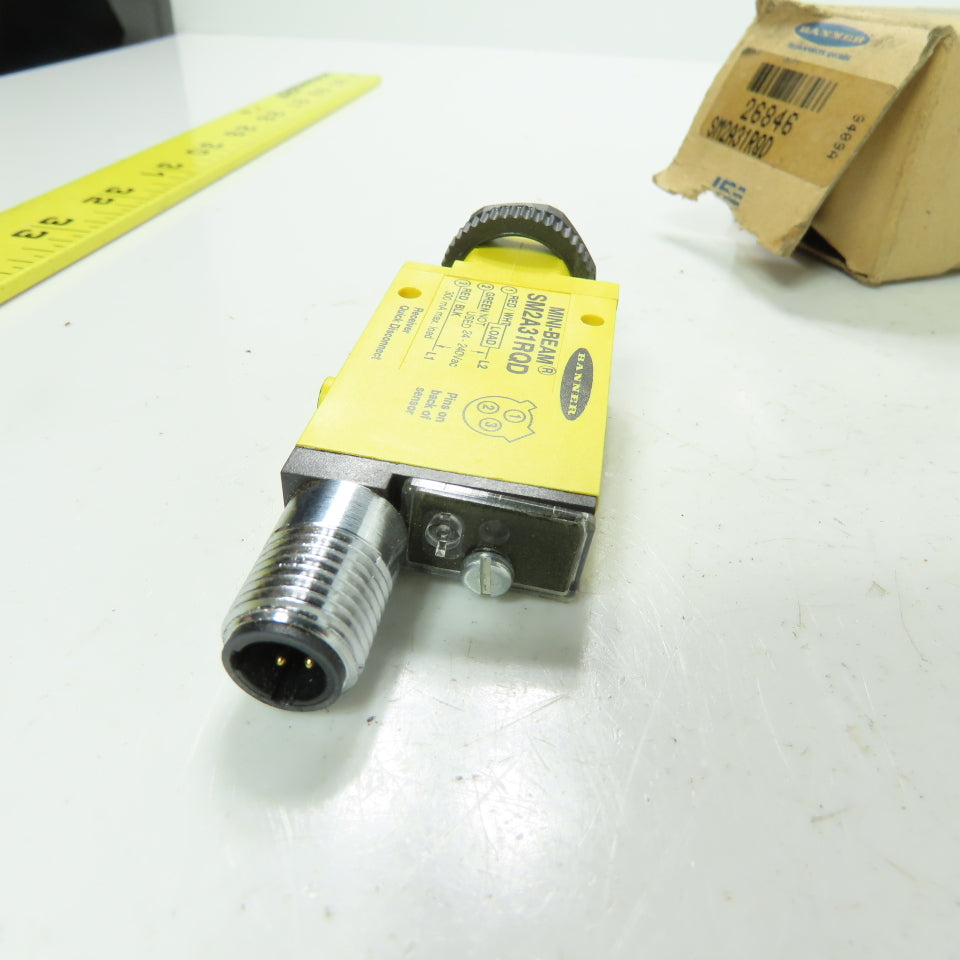 Banner SM2A31RQD Mini-Beam Photoelectric Sensor 300mA 3-Pin