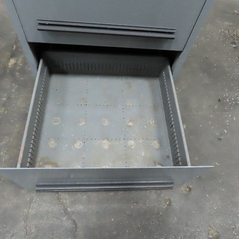 Stanley Vidmar 4 Drawer Small Parts Tool Storage Shop Cabinet 30" x 28" x 44"