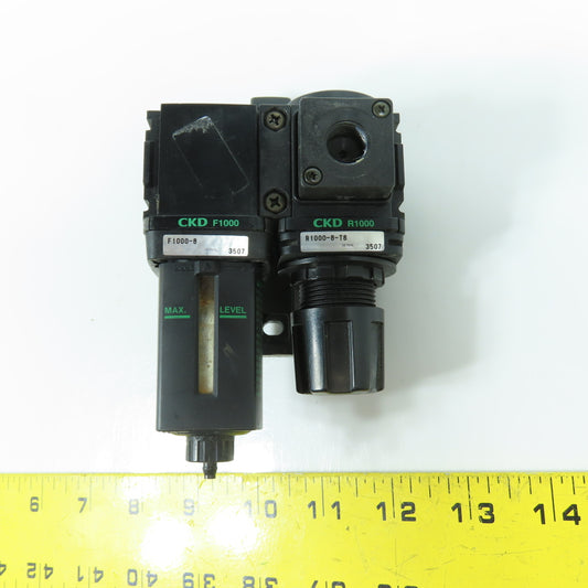 CKD F1000-8 R1000-8-T8 Compressed Air Filter & Regulator 0.05-0.85MPa 1/4"