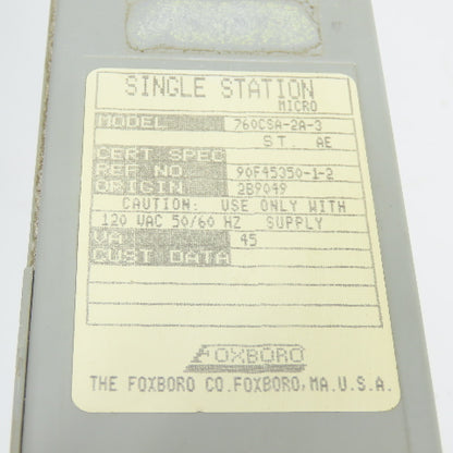 Foxboro 760CSA-2A-3 Single Station Micro Controller 45VA 120VAC 50/60Hz