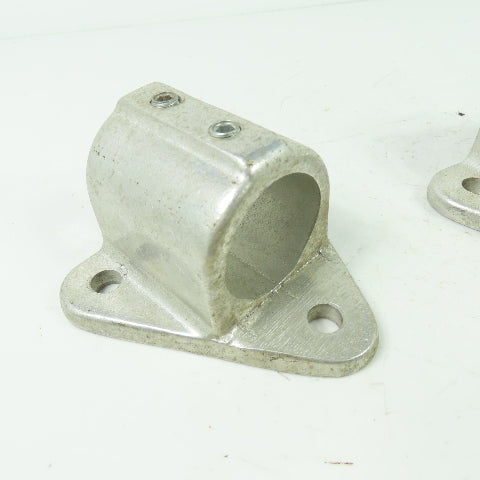 Aluminum cast Structural Fitting Speed Rail Triangle Flange 1.7" ID Lot Of 2