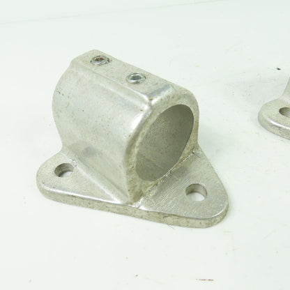 Aluminum cast Structural Fitting Speed Rail Triangle Flange 1.7" ID Lot Of 2