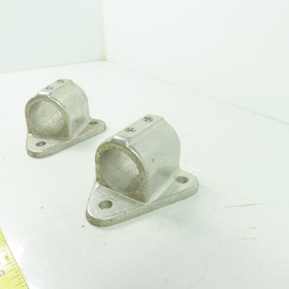 Aluminum cast Structural Fitting Speed Rail Triangle Flange 1.7" ID Lot Of 2