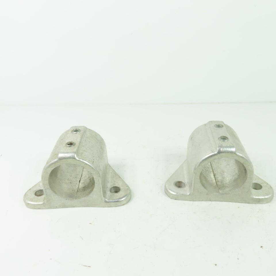 Aluminum cast Structural Fitting Speed Rail Triangle Flange 1.7" ID Lot Of 2