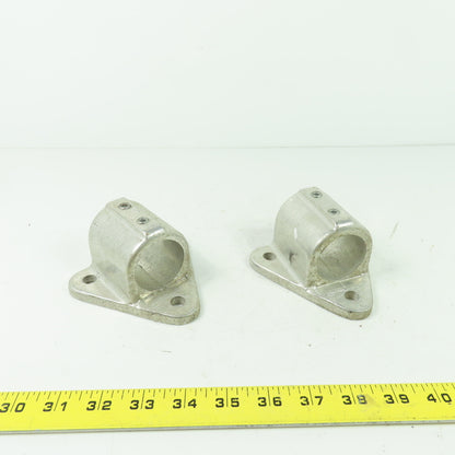 Aluminum cast Structural Fitting Speed Rail Triangle Flange 1.7" ID Lot Of 2