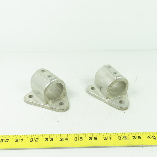 Aluminum cast Structural Fitting Speed Rail Triangle Flange 1.7" ID Lot Of 2