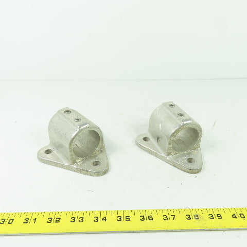 Aluminum cast Structural Fitting Speed Rail Triangle Flange 1.7" ID Lot Of 2