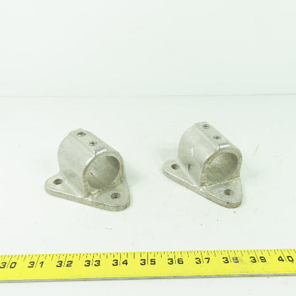 Aluminum cast Structural Fitting Speed Rail Triangle Flange 1.7" ID Lot Of 2