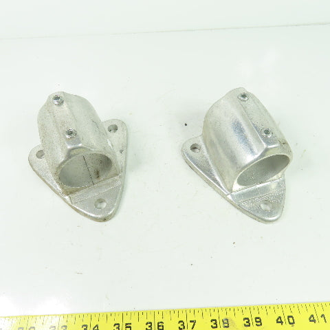 Aluminum cast Structural Fitting Speed Rail Triangle Flange 1.9" ID Lot Of 2