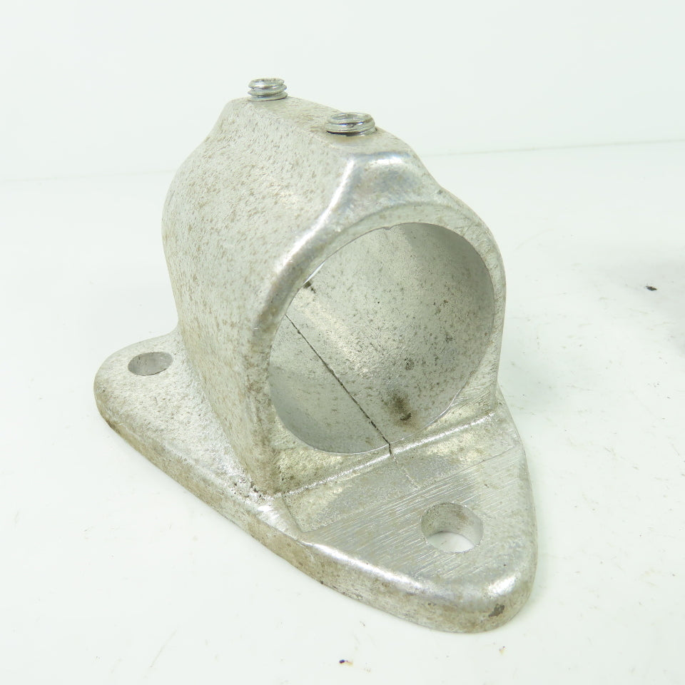 Aluminum cast Structural Fitting Speed Rail Triangle Flange 1.9" ID Lot Of 2