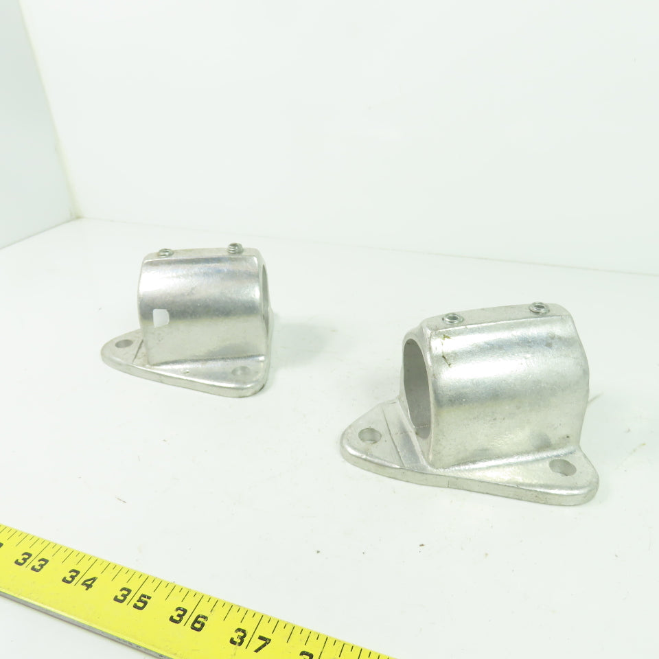 Aluminum cast Structural Fitting Speed Rail Triangle Flange 1.9" ID Lot Of 2