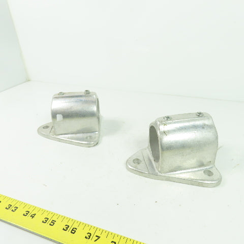 Aluminum cast Structural Fitting Speed Rail Triangle Flange 1.9" ID Lot Of 2