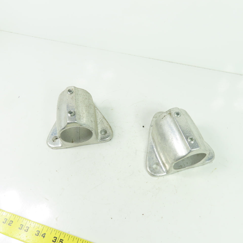 Aluminum cast Structural Fitting Speed Rail Triangle Flange 1.9" ID Lot Of 2