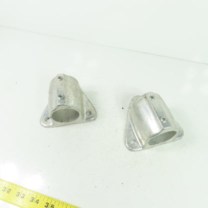 Aluminum cast Structural Fitting Speed Rail Triangle Flange 1.9" ID Lot Of 2