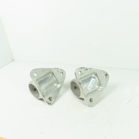 Aluminum cast Structural Fitting Speed Rail Triangle Flange 1.9" ID Lot Of 2