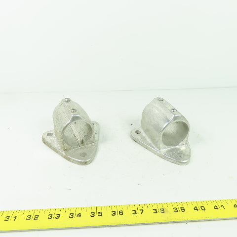 Aluminum cast Structural Fitting Speed Rail Triangle Flange 1.9" ID Lot Of 2