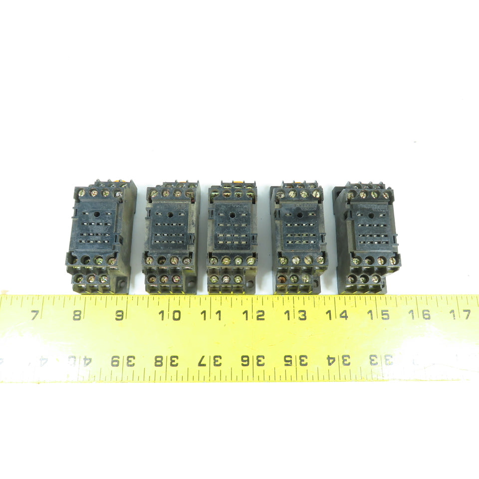 Omron PYF14A-E Relay Socket Base 14-Pin 5A 250V Lot Of 5