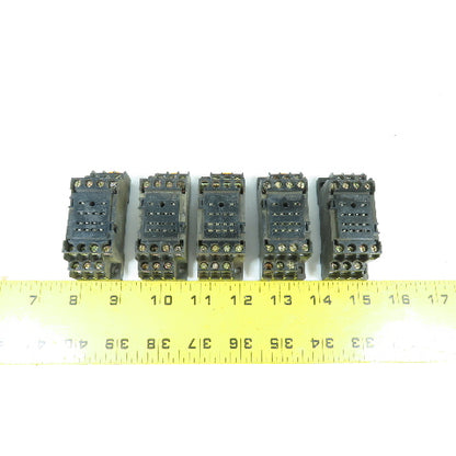 Omron PYF14A-E Relay Socket Base 14-Pin 5A 250V Lot Of 5