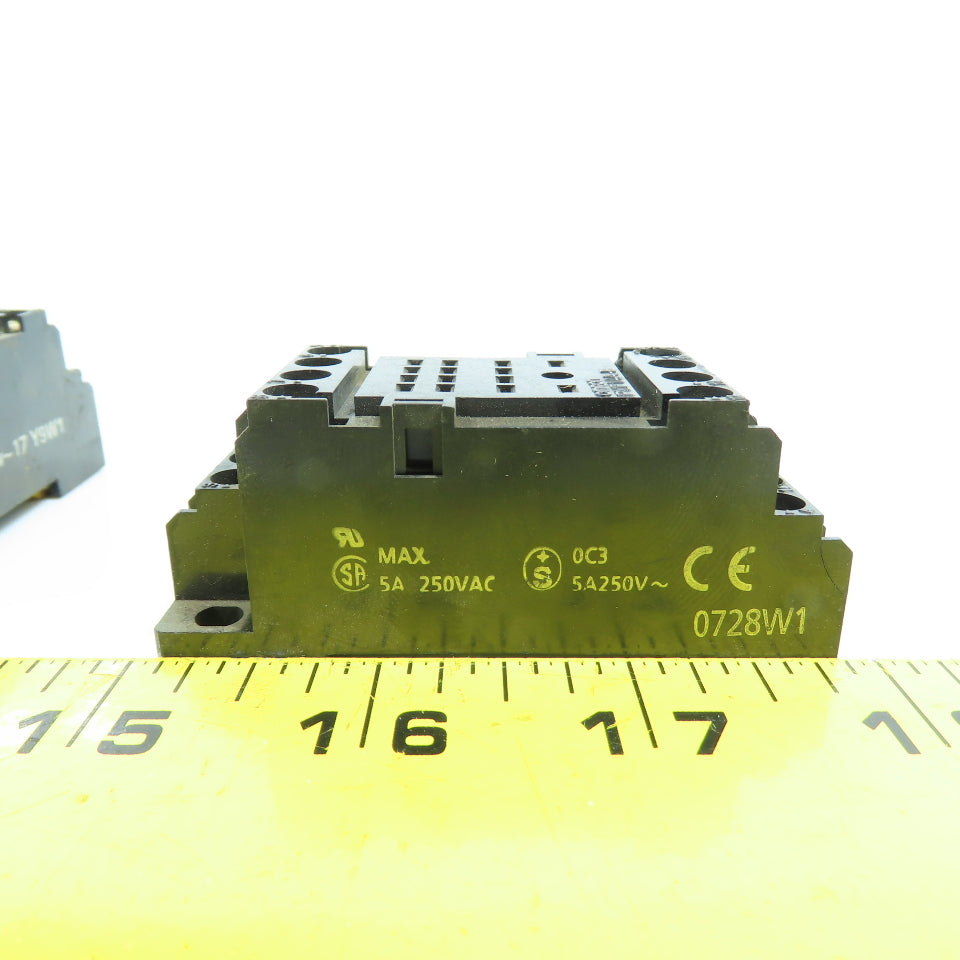 Omron PYF14A-E Relay Socket Base 14-Pin 5A 250V Lot Of 5
