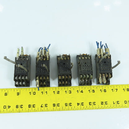 Omron PYF14A Relay Socket Base 14-Pin 5A 250V Lot Of 5