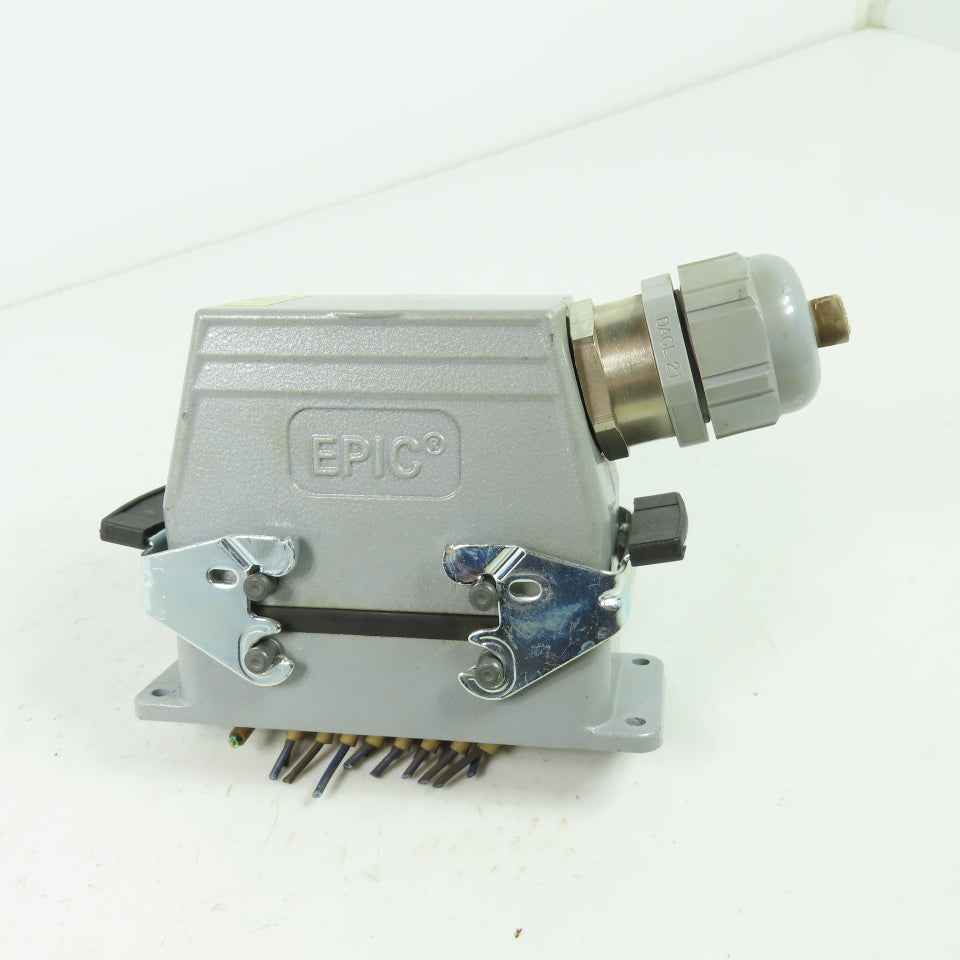 Epic H-BE 16 SS DR Rectangular Connector Plug 16-Pin Male/Female 500V 16A