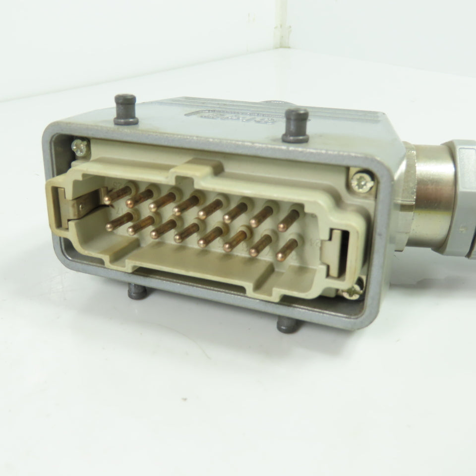 Epic H-BE 16 SS DR Rectangular Connector Plug 16-Pin Male/Female 500V 16A