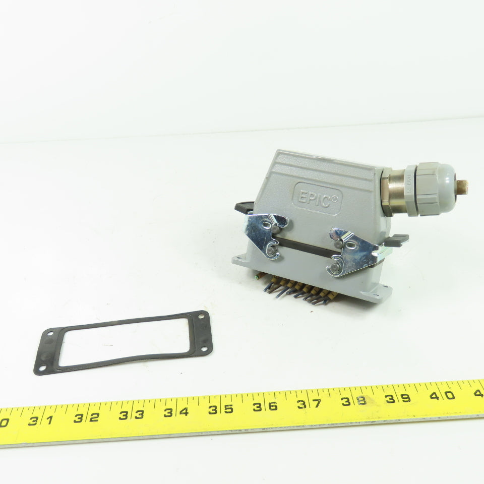 Epic H-BE 16 SS DR Rectangular Connector Plug 16-Pin Male/Female 500V 16A