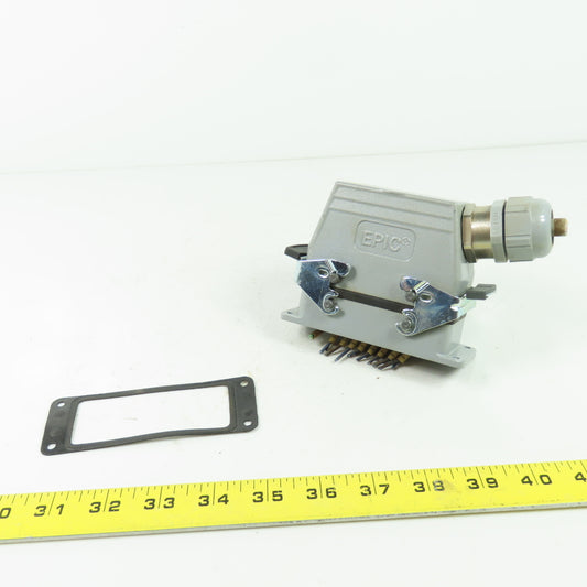 Epic H-BE 16 SS DR Rectangular Connector Plug 16-Pin Male/Female 500V 16A