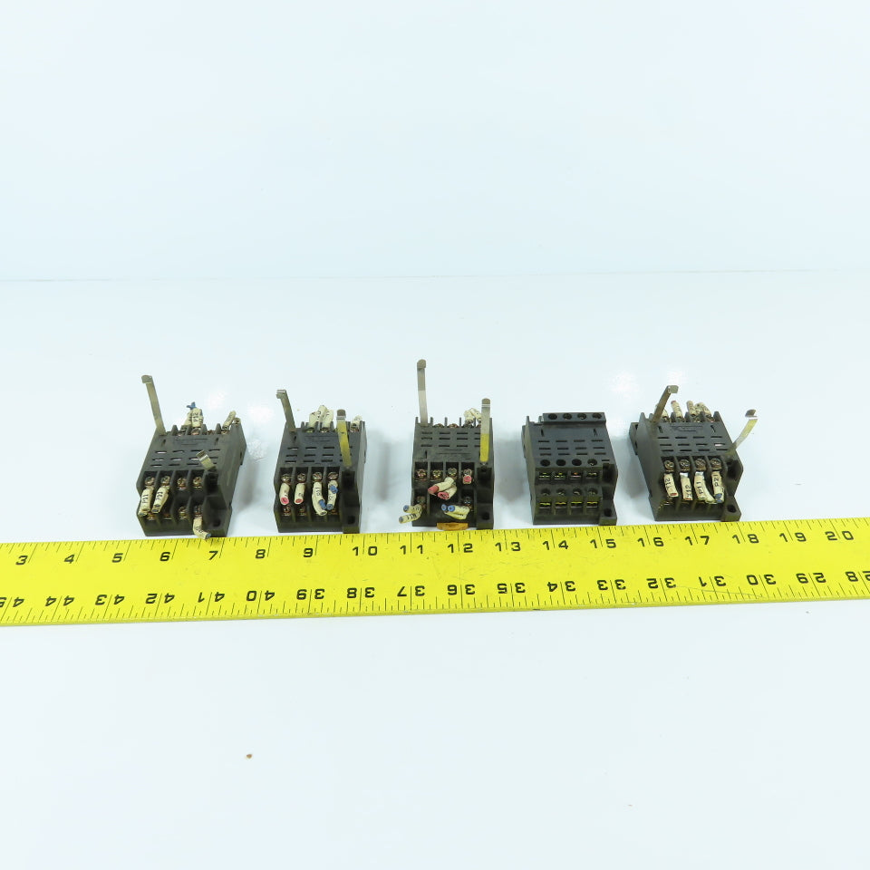 Omron PTF14A Relay Socket Base 12-Pin 10A 240V Lot Of 5
