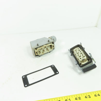Epic H-BS 6 SS Rectangular Connector Plug 6-Pin Male/Female 400/690V 35A