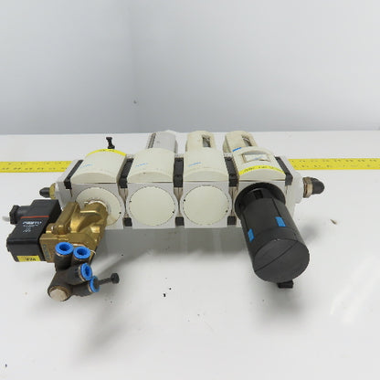 Festo MS6-LFR-1/2-D7-C-R-V-AS Pneumatic Filter Regulator Valve Assembly 12 Bar