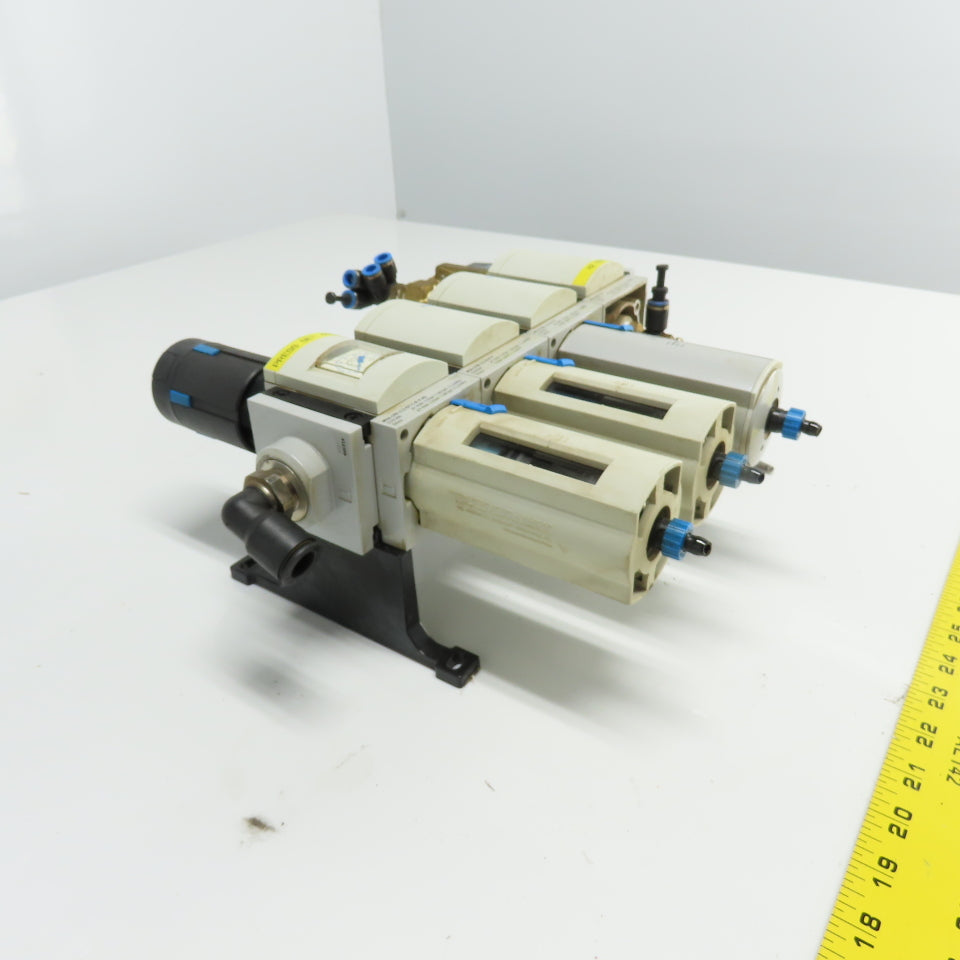 Festo MS6-LFR-1/2-D7-C-R-V-AS Pneumatic Filter Regulator Valve Assembly 12 Bar