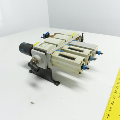 Festo MS6-LFR-1/2-D7-C-R-V-AS Pneumatic Filter Regulator Valve Assembly 12 Bar
