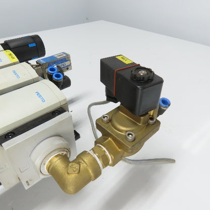 Festo MS6-LFR-1/2-D7-C-R-V-AS Pneumatic Filter Regulator Valve Assembly 12 Bar
