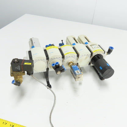 Festo MS6-LFR-1/2-D7-C-R-V-AS Pneumatic Filter Regulator Valve Assembly 12 Bar