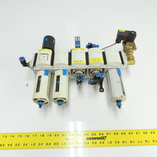 Festo MS6-LFR-1/2-D7-C-R-V-AS Pneumatic Filter Regulator Valve Assembly 12 Bar
