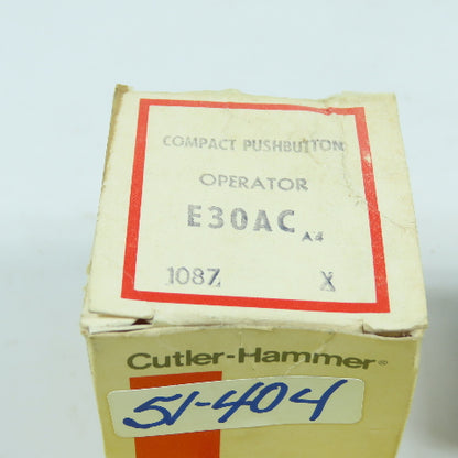 Cutler Hammer E30AC 1087 Compact Momentary Contact Pushbutton Operator NEW