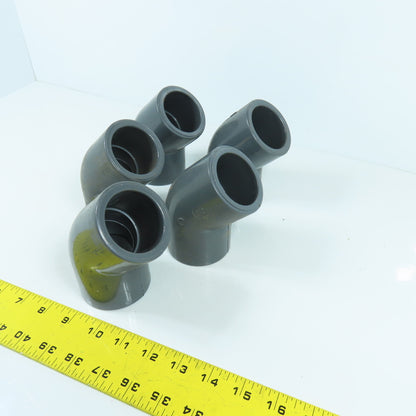Colonial 1-1/2" Socket 45° Degree SCH 80 PVC Elbow Lot Of 5